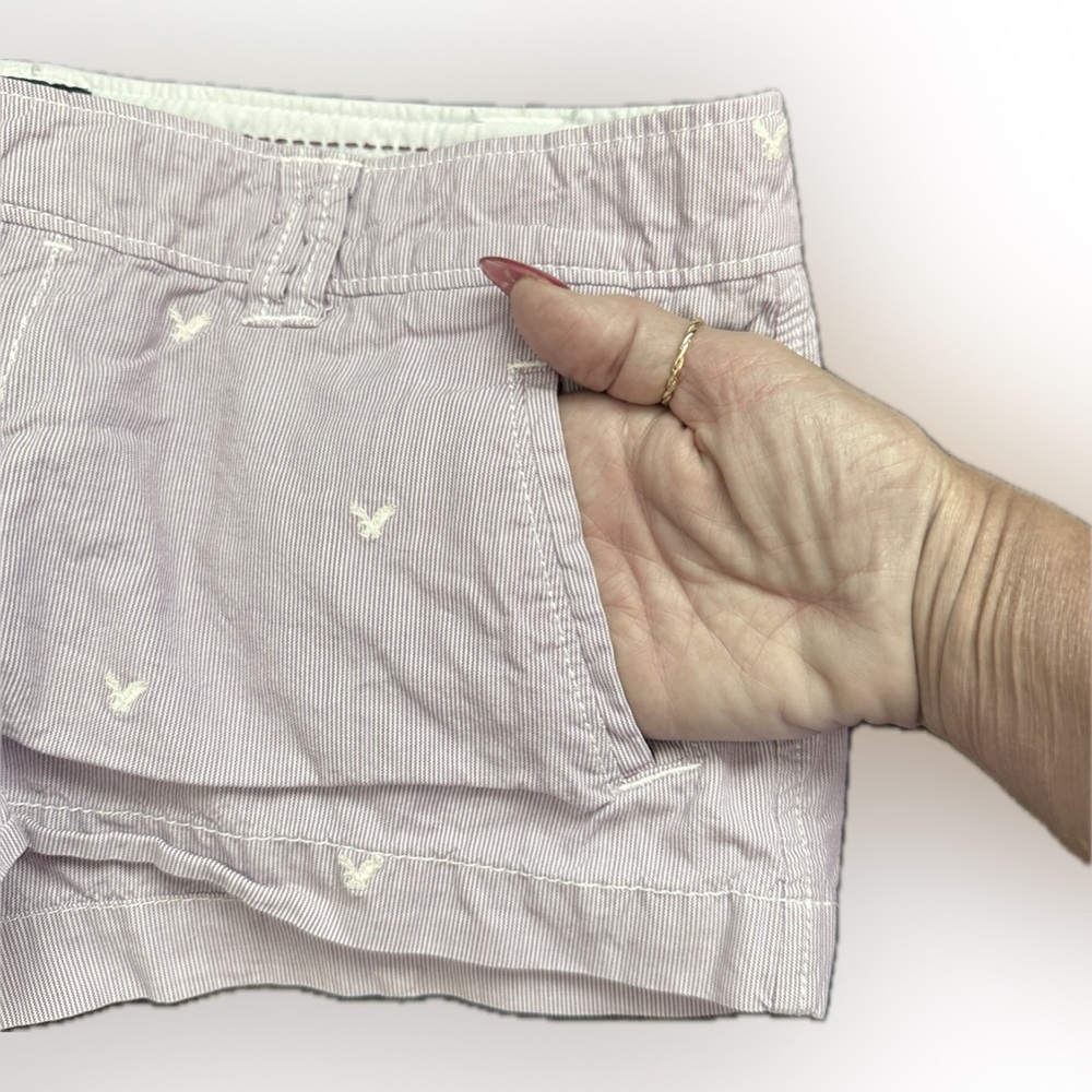 AE AMERICAN EAGLE 🦅 OUTFITTERS ADORABLE Cute Lavender And White - Picture 9 of 9